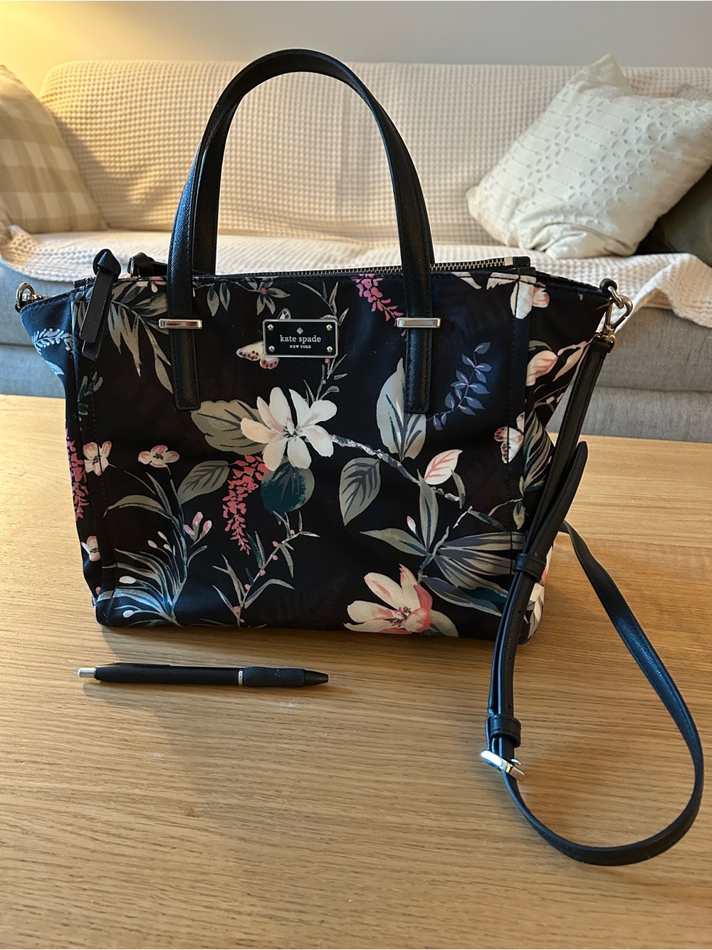 kate spade Botanical Alyse Nylon Convertible Bag